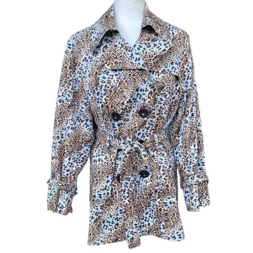 Outerwear By Lisa Animal trench Coat Size M